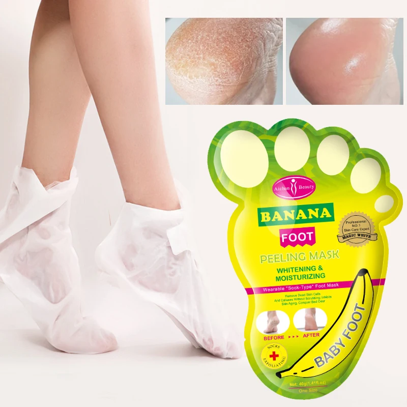 Exfoliating Foot Masks Pedicure Socks Peeling Mask For Feet Repair Remove Dead Skin Heels Foot Care Peel Mask For Legs 40g