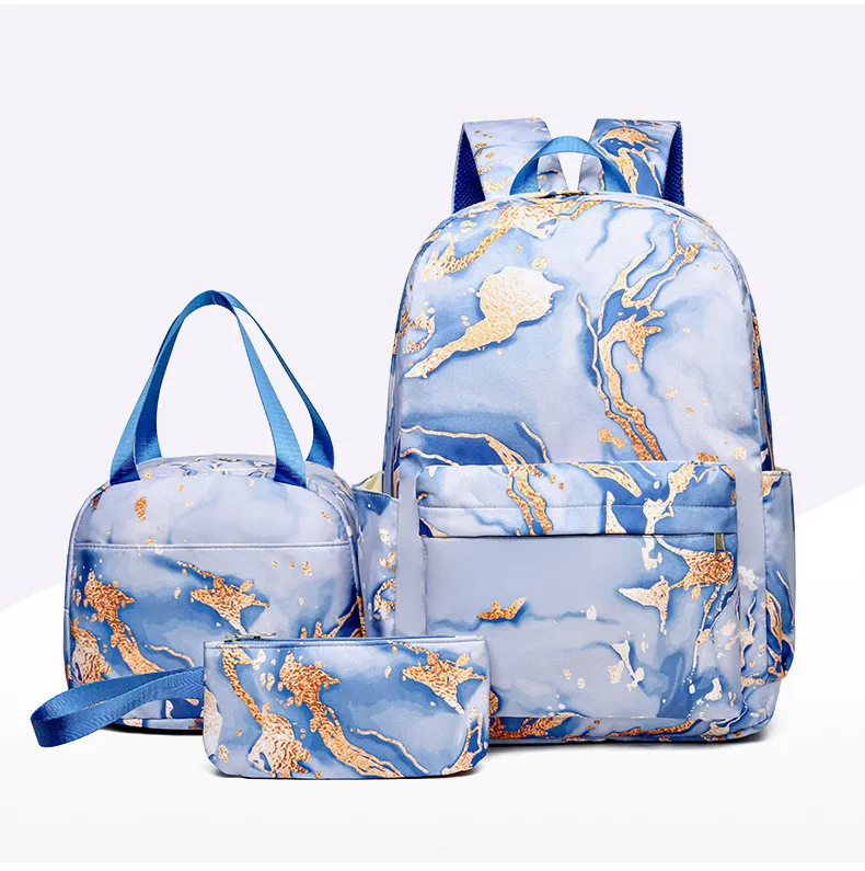 Школьный портфель для девочек и мальчиков, многофункциональный рюкзак для начальной школы с принтом, водонепроницаемые сумки с переходом цветов