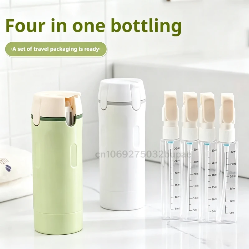 Macaron Travel Dispenser Refillable Bottles Traveling Essential for Perfume Skincare Dispenser Dust Cover Design Pump Leakproof