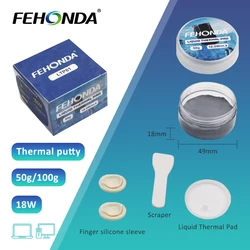 18W/mk FEHONDA LTP81 Thermal Putty for CPU GPU IC Cooling Liquid Thermal Pad 50g 100g Thermal Pad Replacement High-Performance