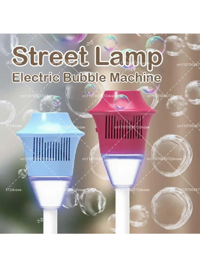 Automatic Bubble Machine with LED Lights for Birthday Party Outdoor Wedding, No Battery Needed