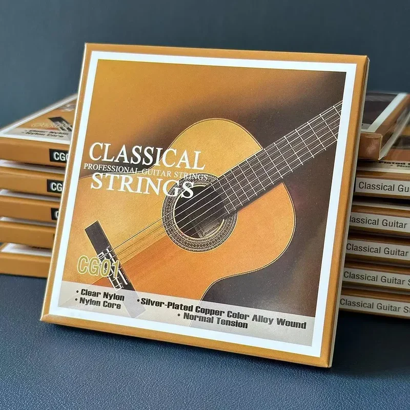 Classical Guitar Strings - Nylon Core Basses - Silver-Plated Copper Alloy Wound - Normal Tension / 6-string set  (028-043)