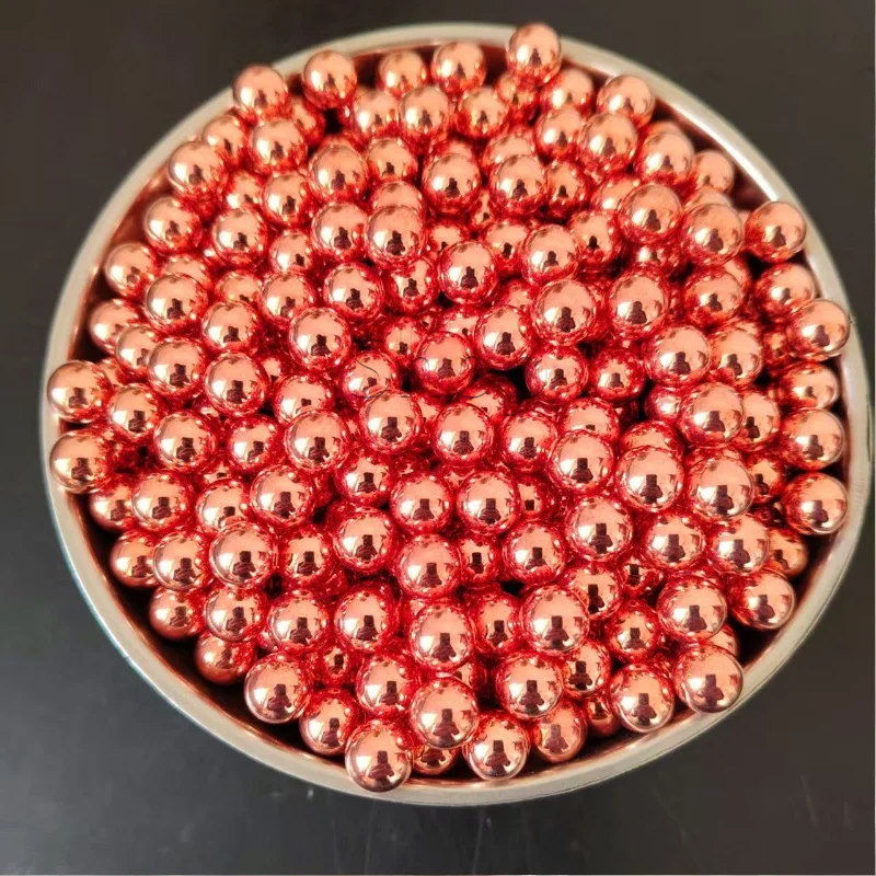 50pcs 4.4mm Solid Carbon Steel Bearing Balls Copper Plated High Precision Roller Balls for Industrial Applications