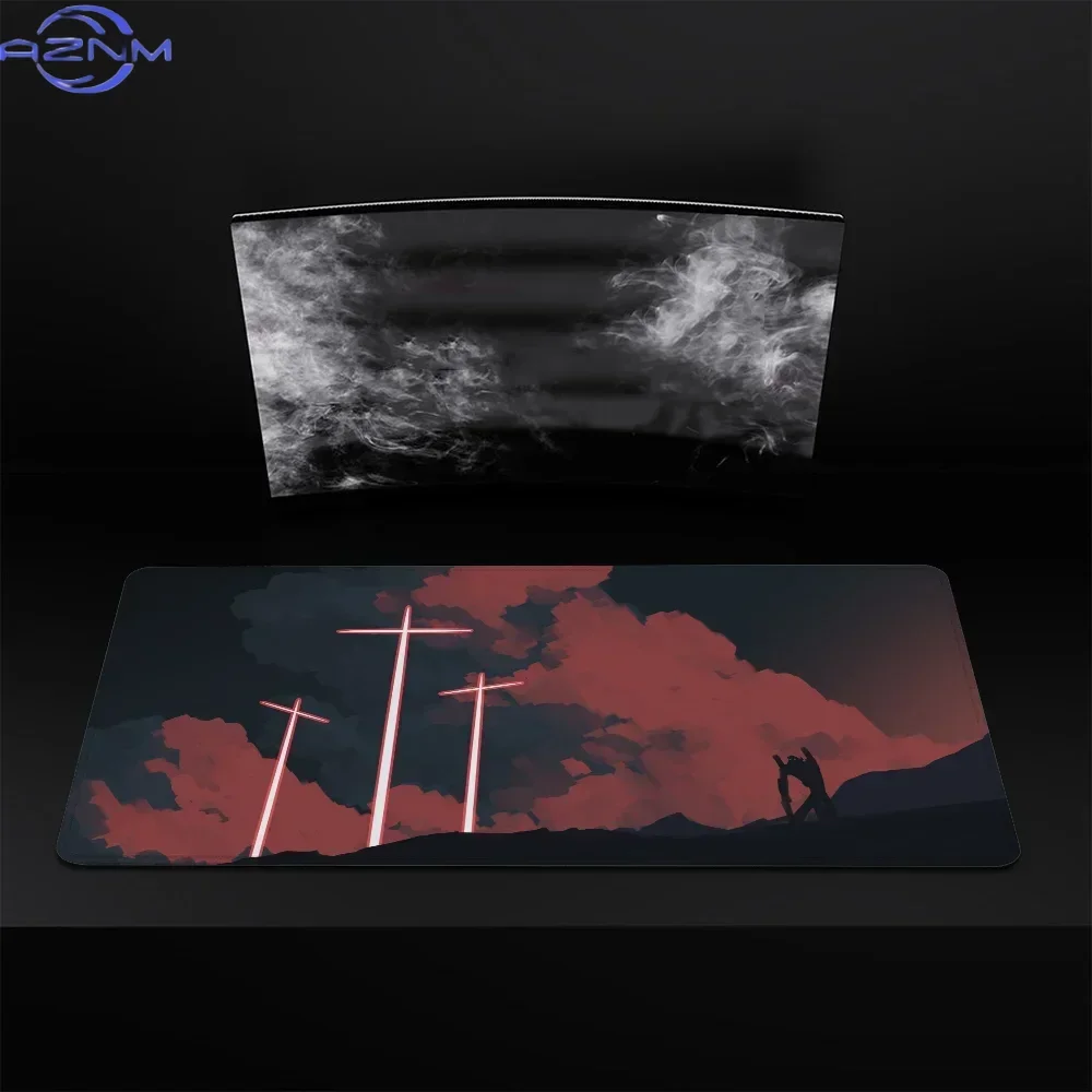 Desk Pad E-Evangeliones XXL Mouse Mats Gamer Keyboard Pc Cabinet Office Accessories Mousepad Gaming Mat Large Mause Carpet Speed