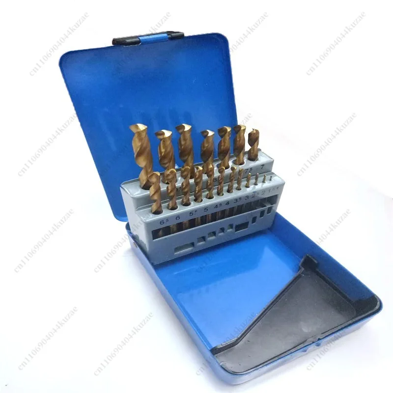 High Speed Steel Straight Shank Twist Drill Bit Set, 1925Pcs, for Wood, Thin Metal & Plastic Drilling with Storage Box