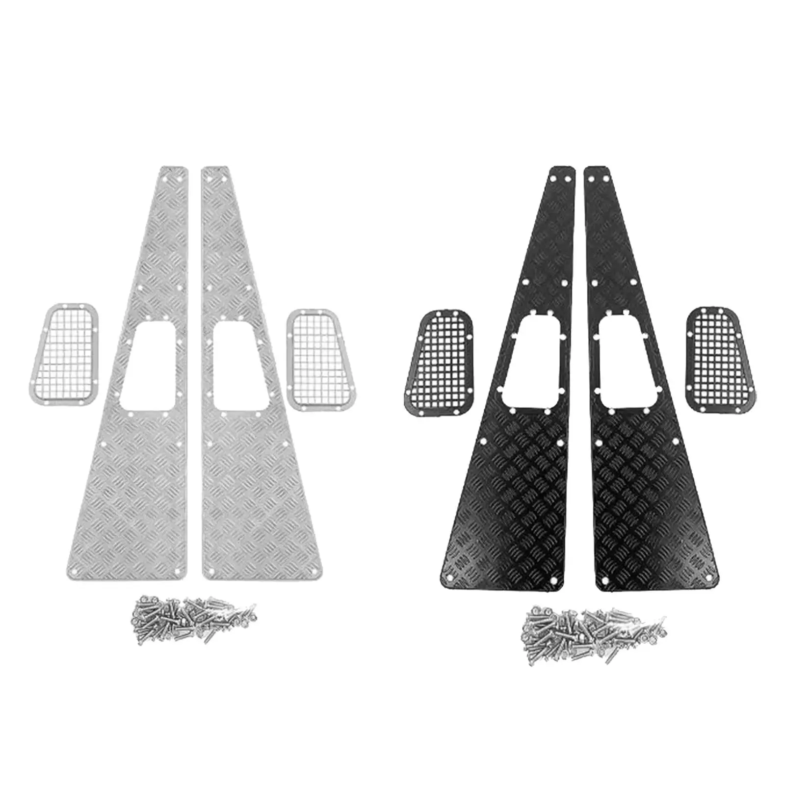 Cubierta de capó de motor de acero inoxidable, placa antideslizante, decoración, piezas de coche RC, accesorios para Traxxas TRX4 Defender 1:10 RC Crawler