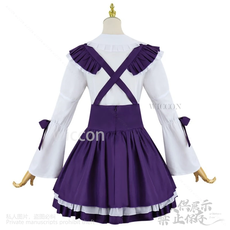 Anime Gushing Over Magical Girl Cosplay Hiiragi Utena Costume Maid Dress Lolita Purple Wig Girl Woman Halloween Party Customized