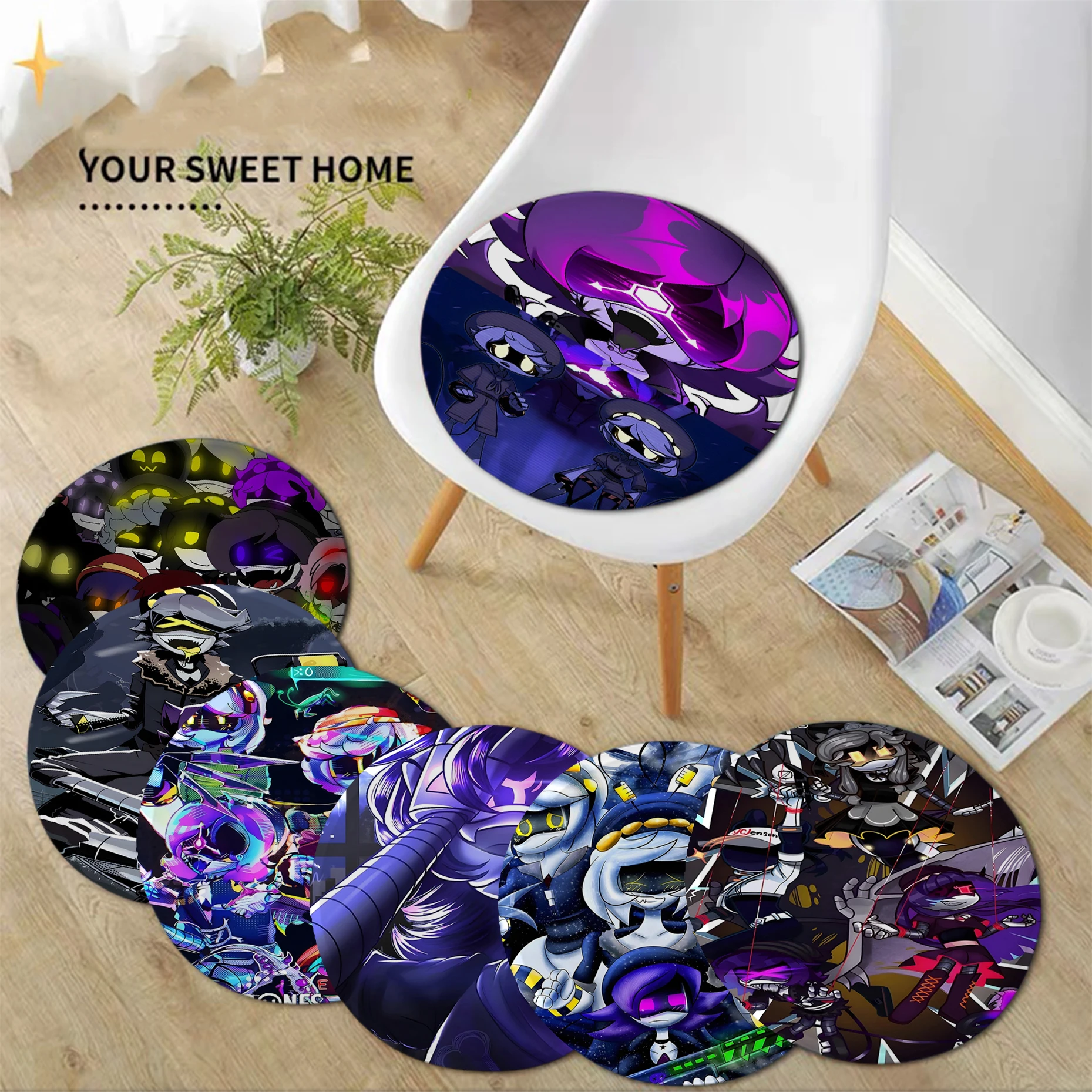 

M-Murder Drones Modern Minimalist Style Plush Cushion Home Back Cushion Soft Comfortable 50x50cm Chair Mat Pad