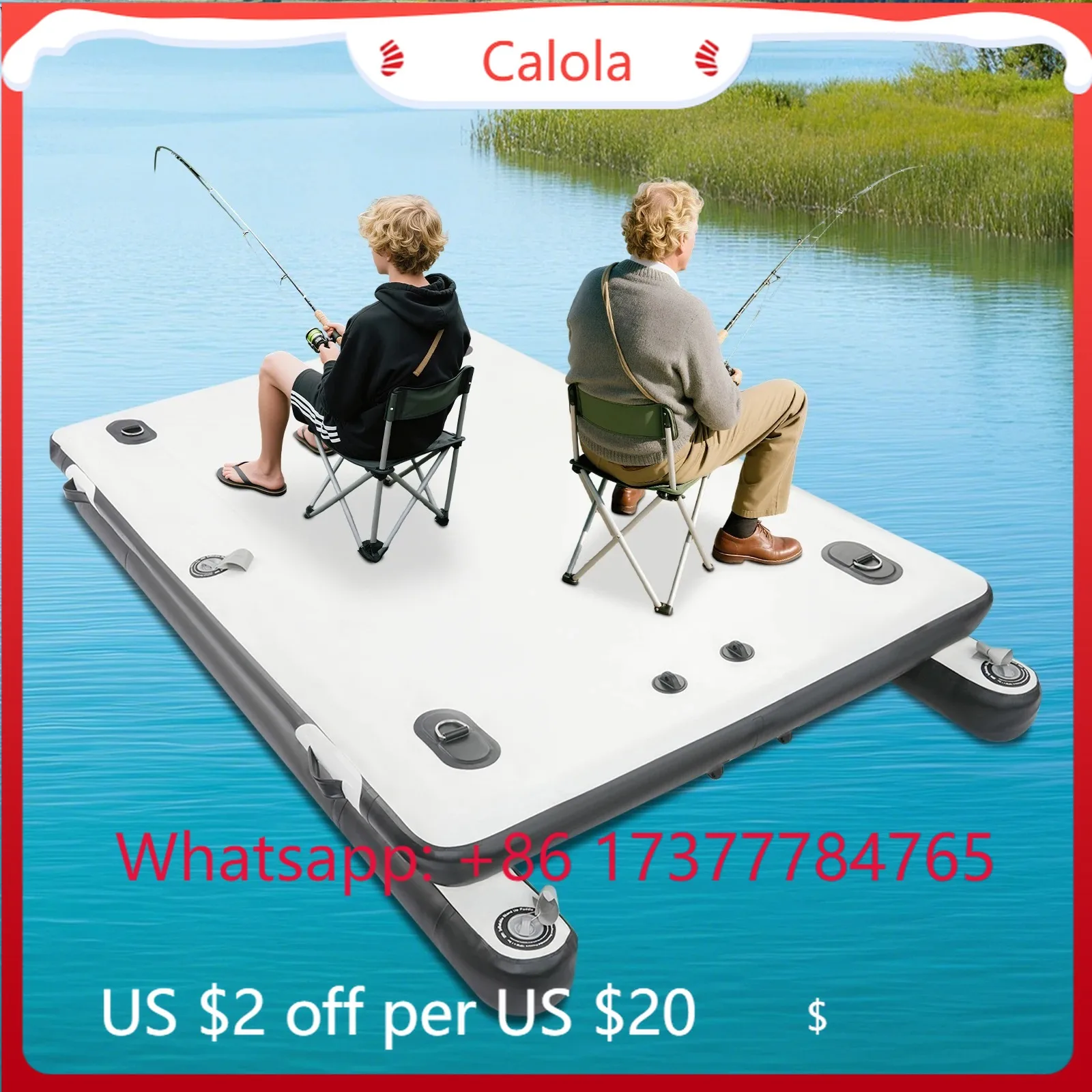 Portable 2.5M Inflatable Fishing Boat 400kg Load Double-action Pump Oars Repair Kit Outboard Compatible