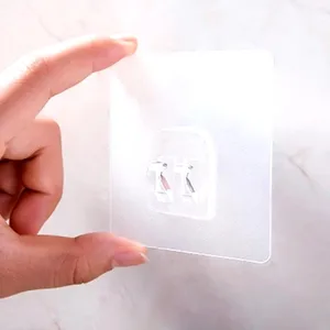 Hook Sticker mà không cần may nhà trong suốt acrylic sticker tự động mạnh mẽ móc phòng tắm nhà bếp cabela cabide tường treo kệ 6 Bán hàng chính Acrylic Cabids - №2