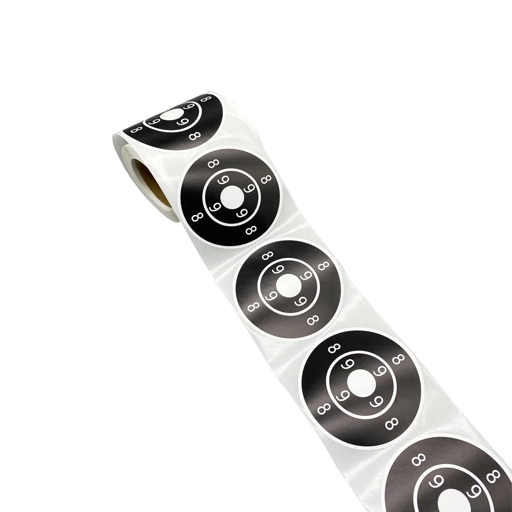 Black and White Ordinary Sticker Targets(Non-color-impact) 3 inch 7.5CM 200 Counts Roll Shooting Hunting Sports Indoor Outdoor