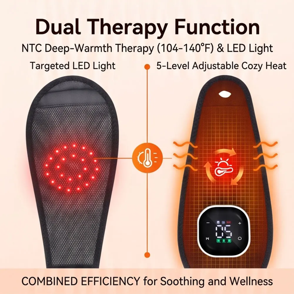 Electric Compress Hot Wrist Wrap 36/48 LEDs 3 Modes 660nm 850nm Infrared Wearable Joint Support Portable Hand Relaxation Brace