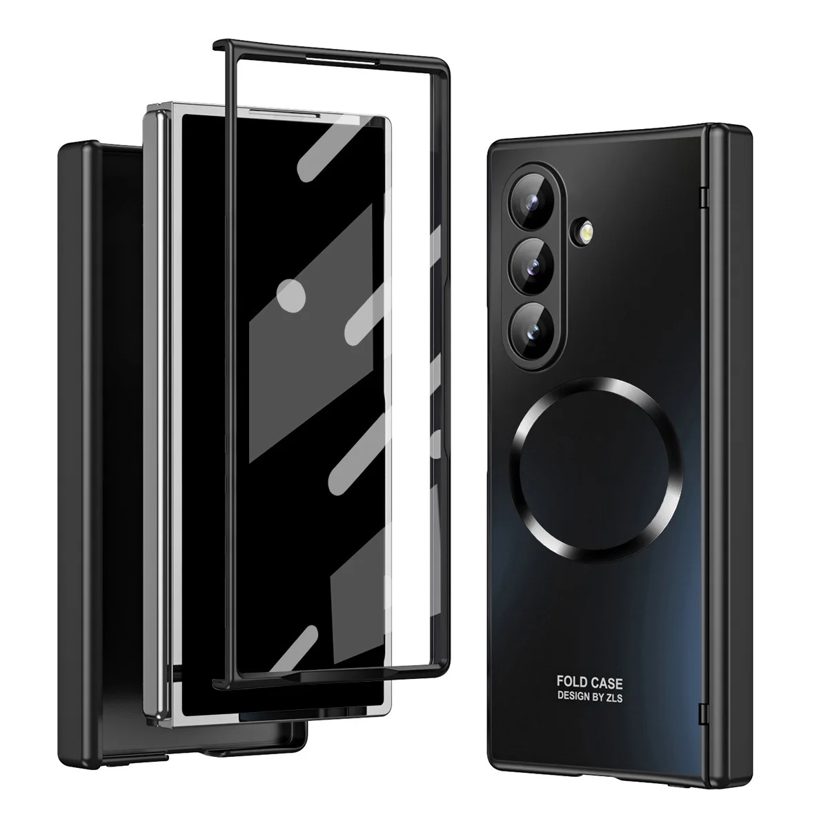 

Z Fold 7 6 Case Magnetic Hinge protection Full Coverage Tough Case Anti-Fingerprint Shock Proof shell plain Anti-Fingerprint