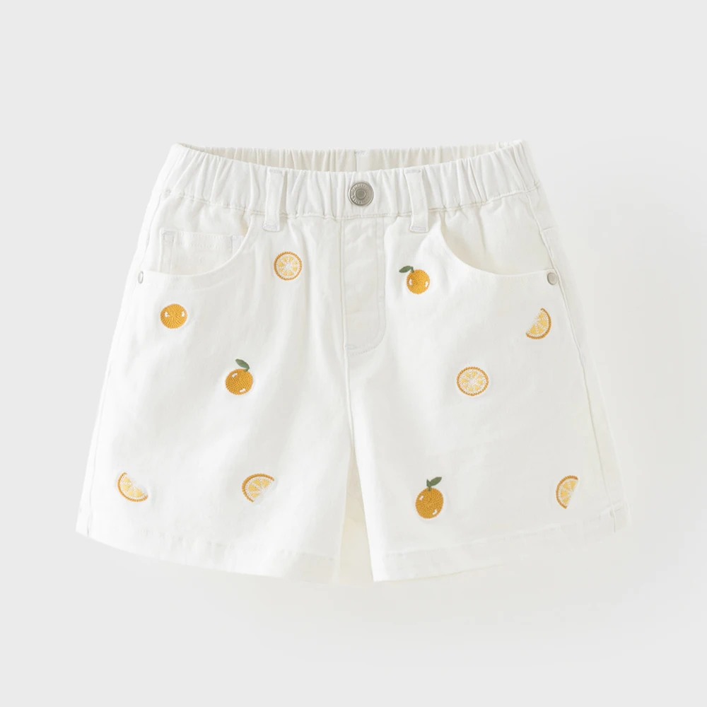 Dave Bella Girls Embroidery Shorts Childern Summer Straight Pants 7-13 Years Casual Loose Outdoor Trousers DK2261763