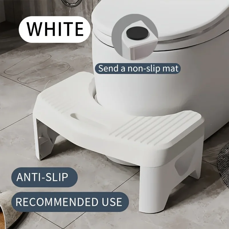 1 Stück Toilettenhocker für Badezimmer, Komfort-Toilettenhocker für Erwachsene, Kinder, Schwangere, Hockhilfe-Fußhocker, Rutschfeste Verstärkung