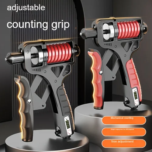 Imagen 2 del producto Fortalecedor de agarre de mano ajustable, resistencia de 5-165KG, entrenador de agarre antideslizante para muñecas más fuertes, dedos y manos