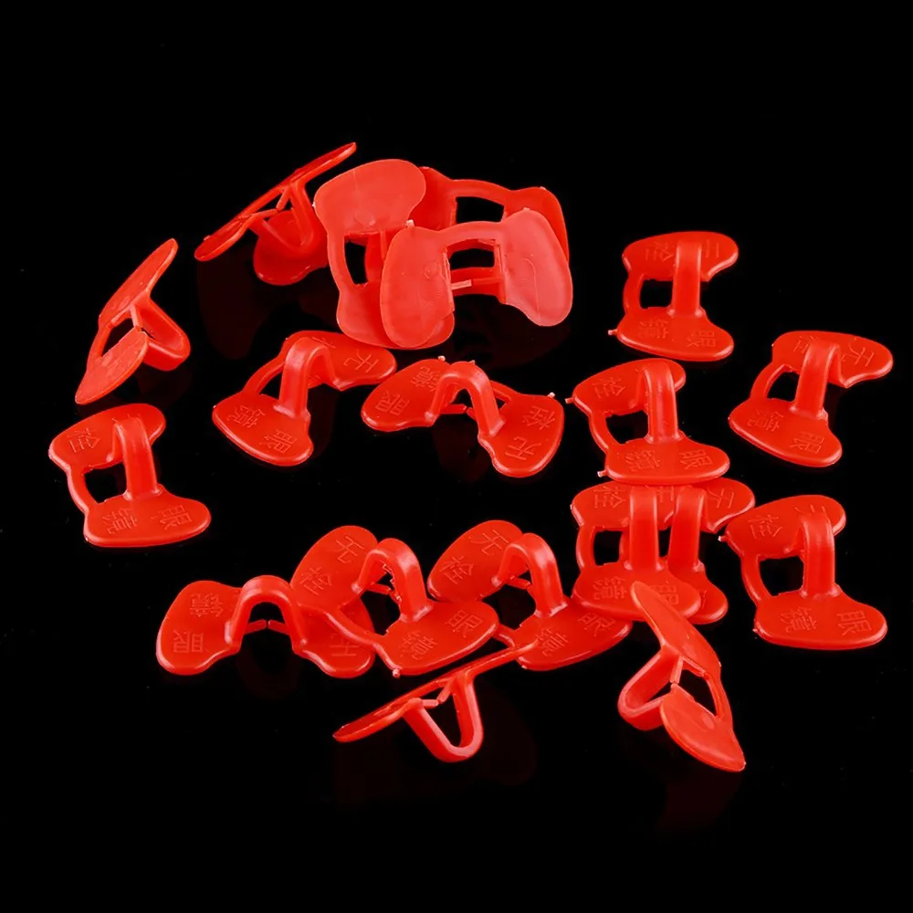 20pcs Durable Pinless Design Chicken Glasses Non-Tethered Style Red Poultry Spectacles No Pin Bolt Chicken Peeper Poultry Use