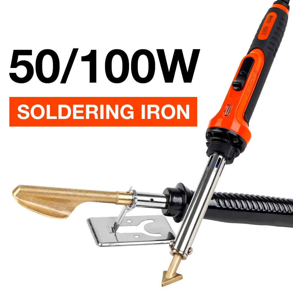 50W/100W Portable Soldering Iron Home Leather Ironing Plastic/Crack Repair Tool Car Bumper Welding Machine with Welding Material