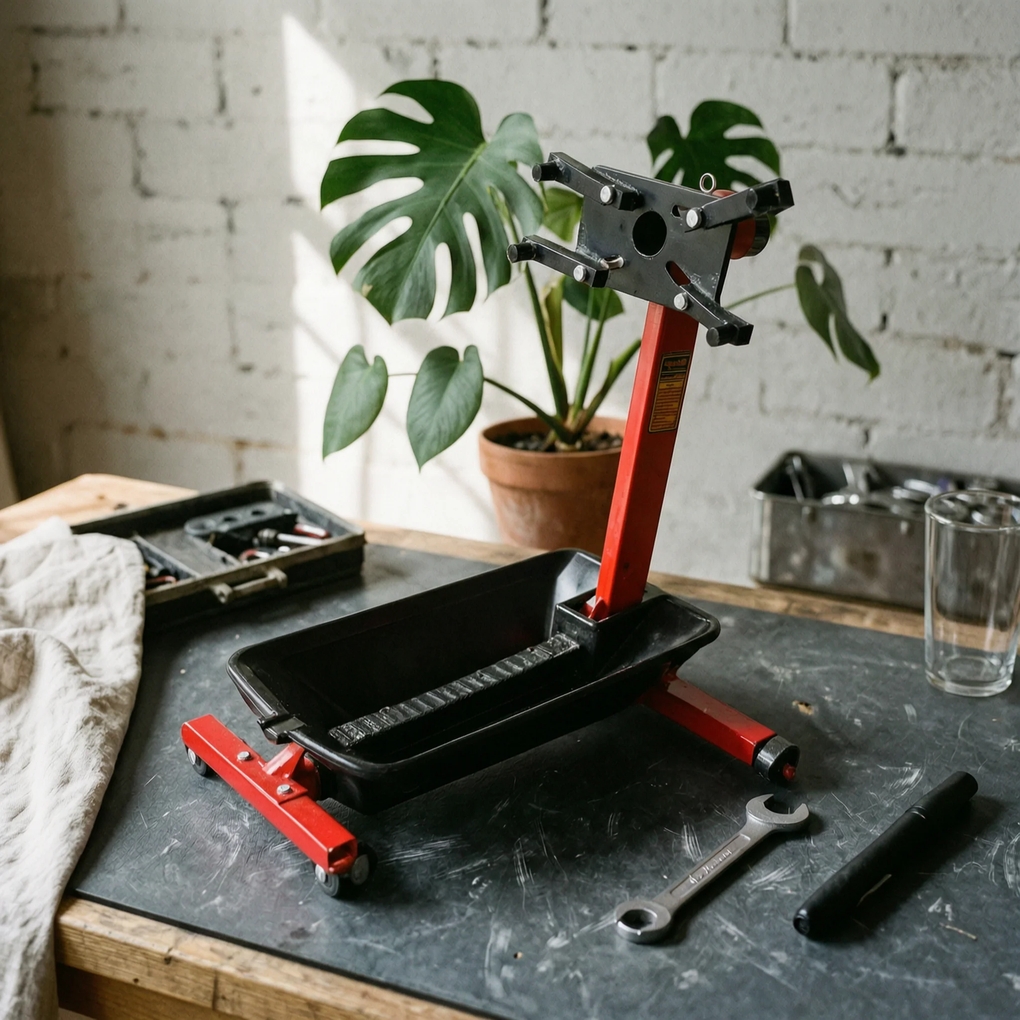 Engine Flipping Stand Heavy-Duty Rotating Engine Stand Adjustable Professional-Grade for Mechanics, Workshop, Garage