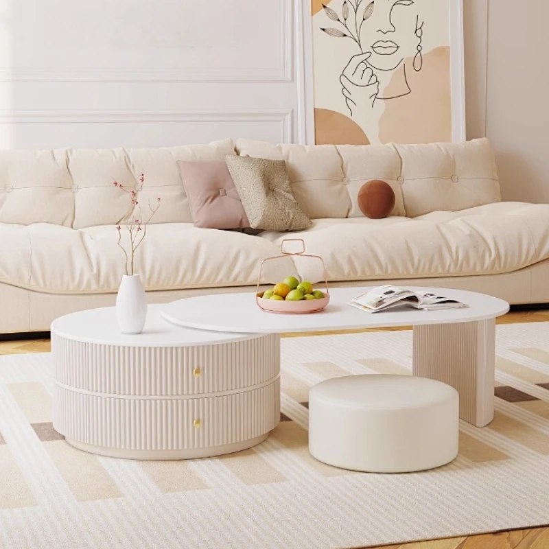 Best Seller Coffee Table Drawers Aesthetic Modern Living Room Simple Side Table Lounge Designer Mesas Bajas Furniture
