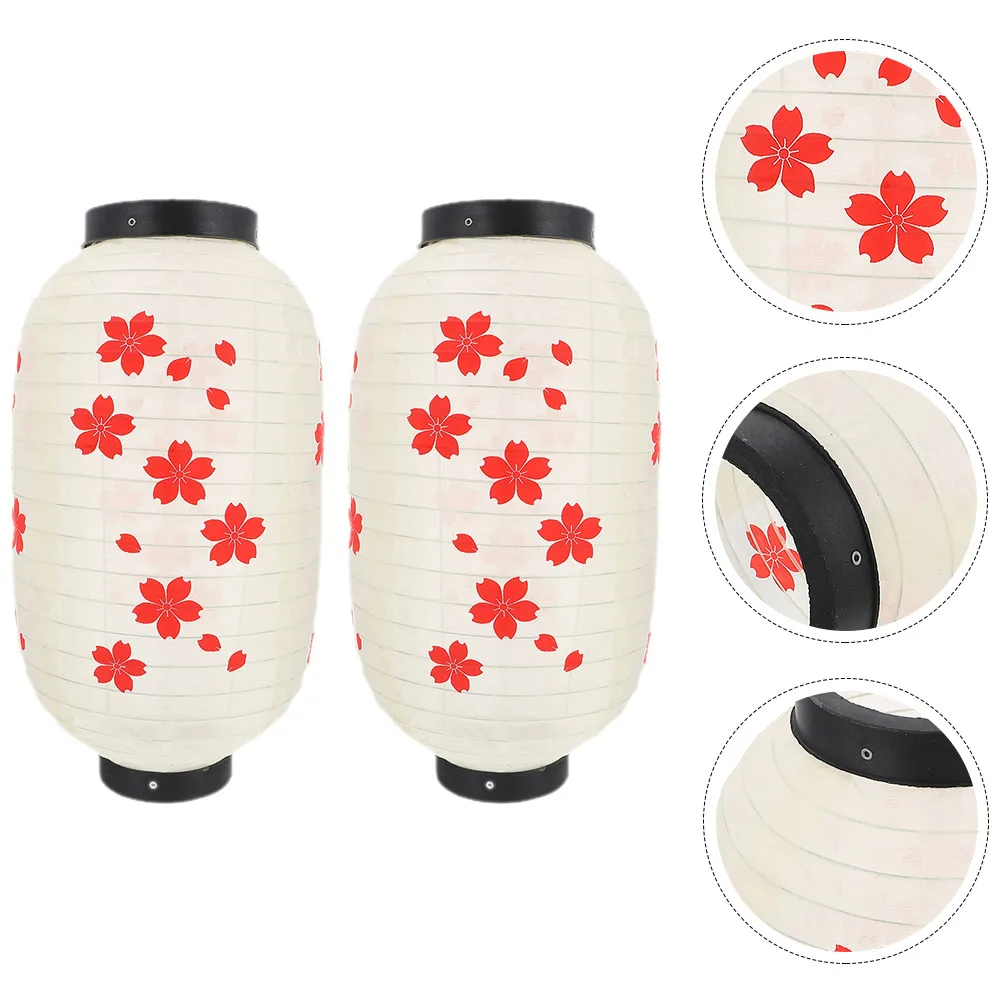 

2pcs Cherry Blossom Lantern Style Decorative Hanging Lanterns Japanese Party Decorations Sushi Theme Home Bar Restaurant
