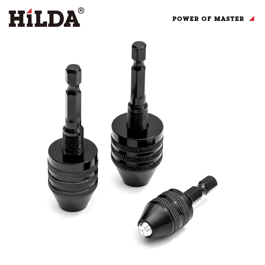 Drill Chuck Keyless Screwdriver Impact Driver Adaptor Electric Motor Clamp Mini Chuck Fixture Hex Shank Drill Bits Adapter