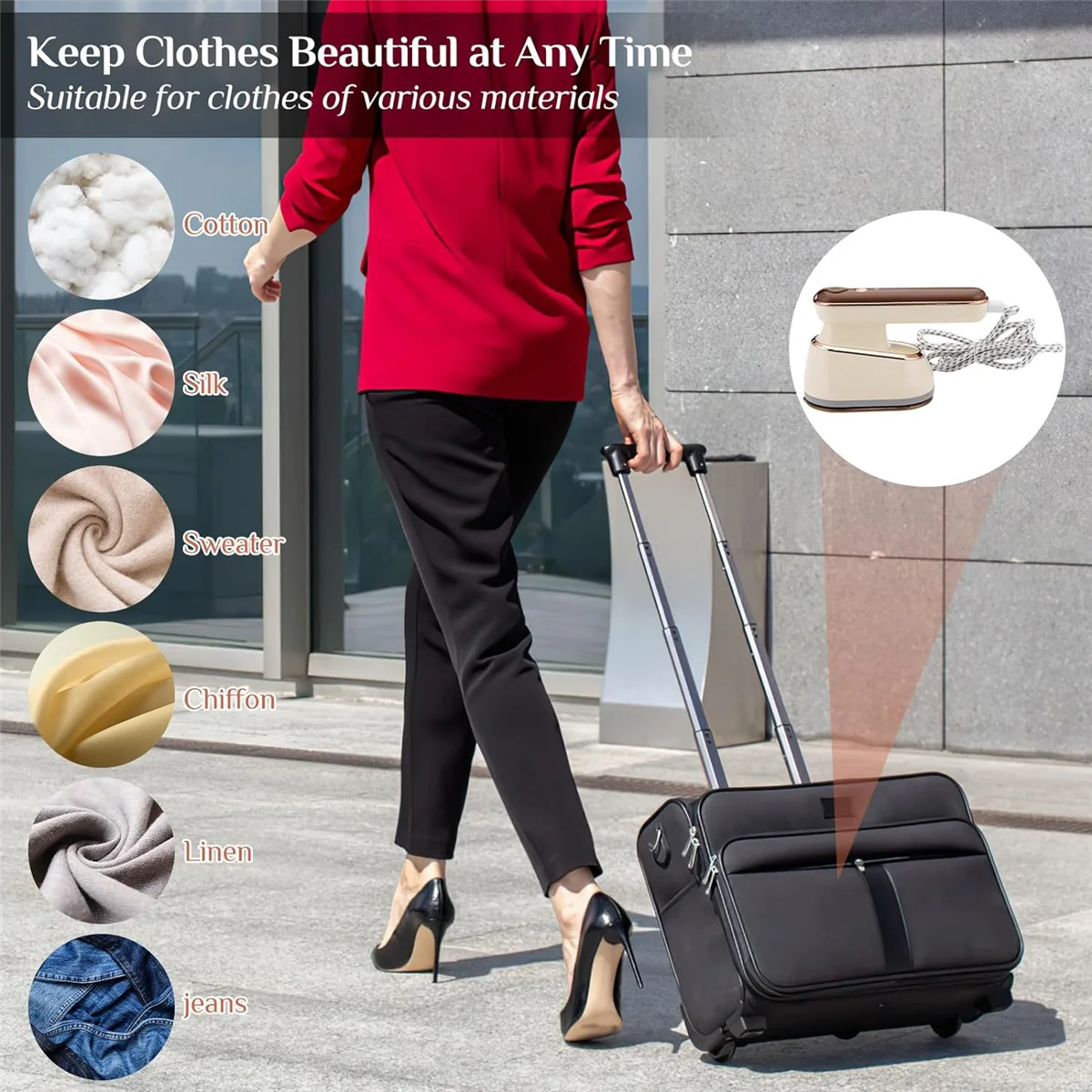 Отпариватель для одежды, утюг для сухой и влажной глажки, мини-портативный отпариватель для одежды 800 Вт, дорожная вилка стандарта США