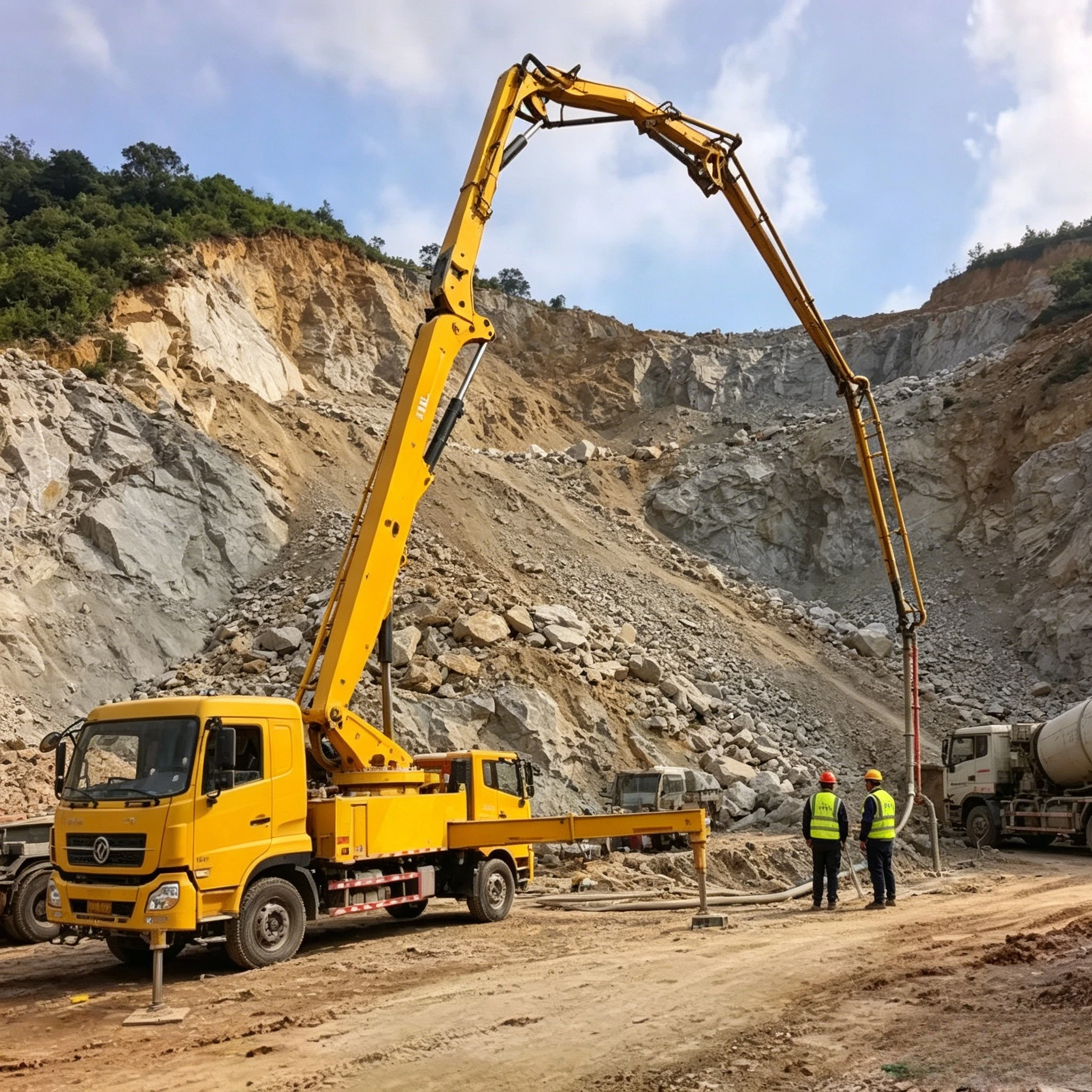 Good Quality Concrete Pump Construction Machine Cement Pump Truck 51M Truck Mounted Pumps Concrete Pump Trucks for Sale Custom