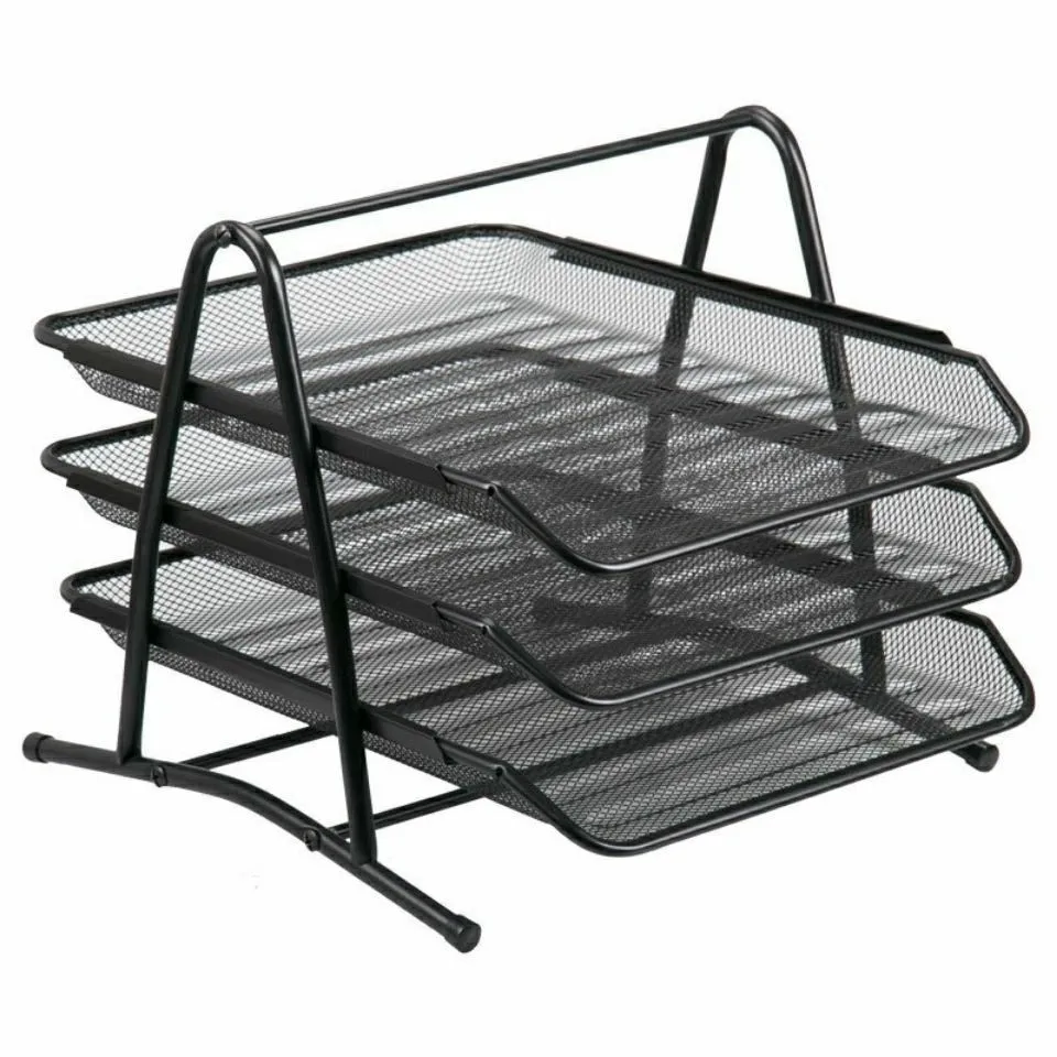 سلة ملفات متعددة الطبقات، رف ملفات ثلاثي الطبقات، رف بيانات شبكي حديدي بأربع سرعات، رف تخزين معدني متعدد الوظائف