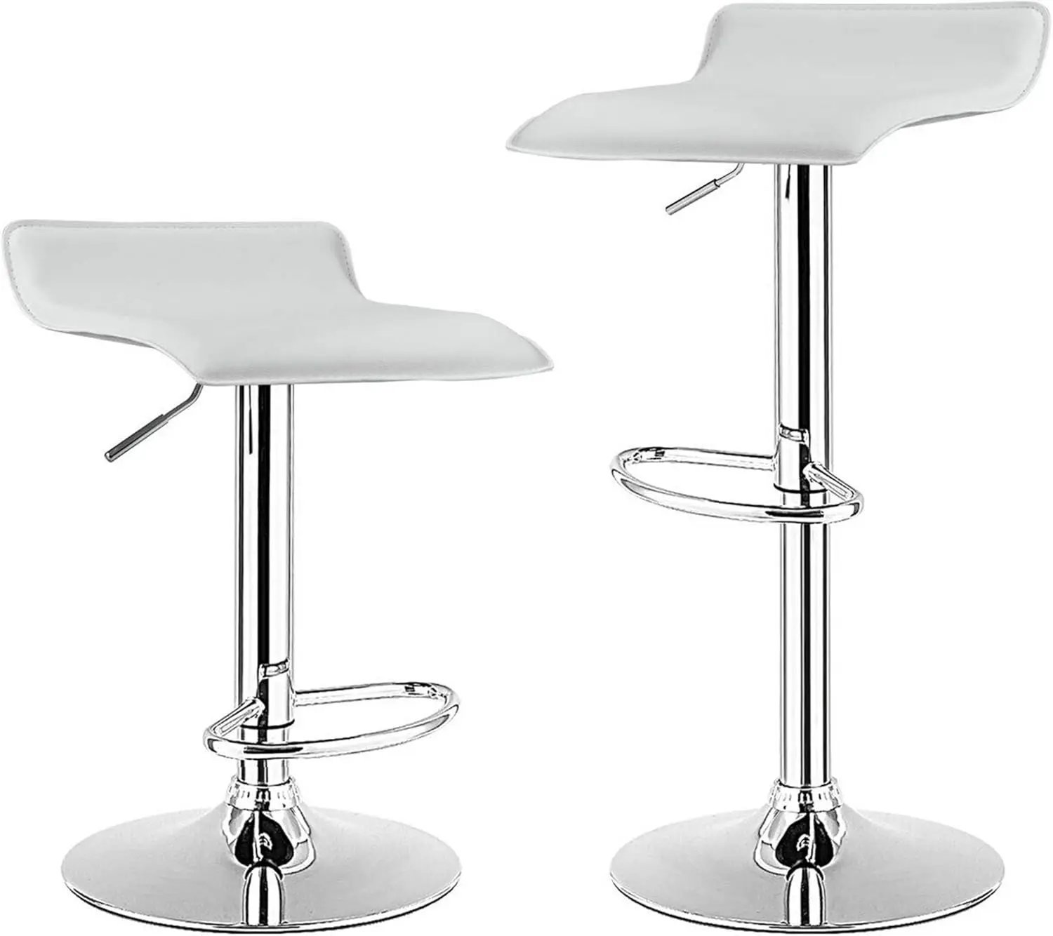 

Pub Swivel Barstool Set Of 2, Height Adjustable Pub Chairs, Counter Height Barstool W/Pu Leather, 360°Rotation, Arml Barstools