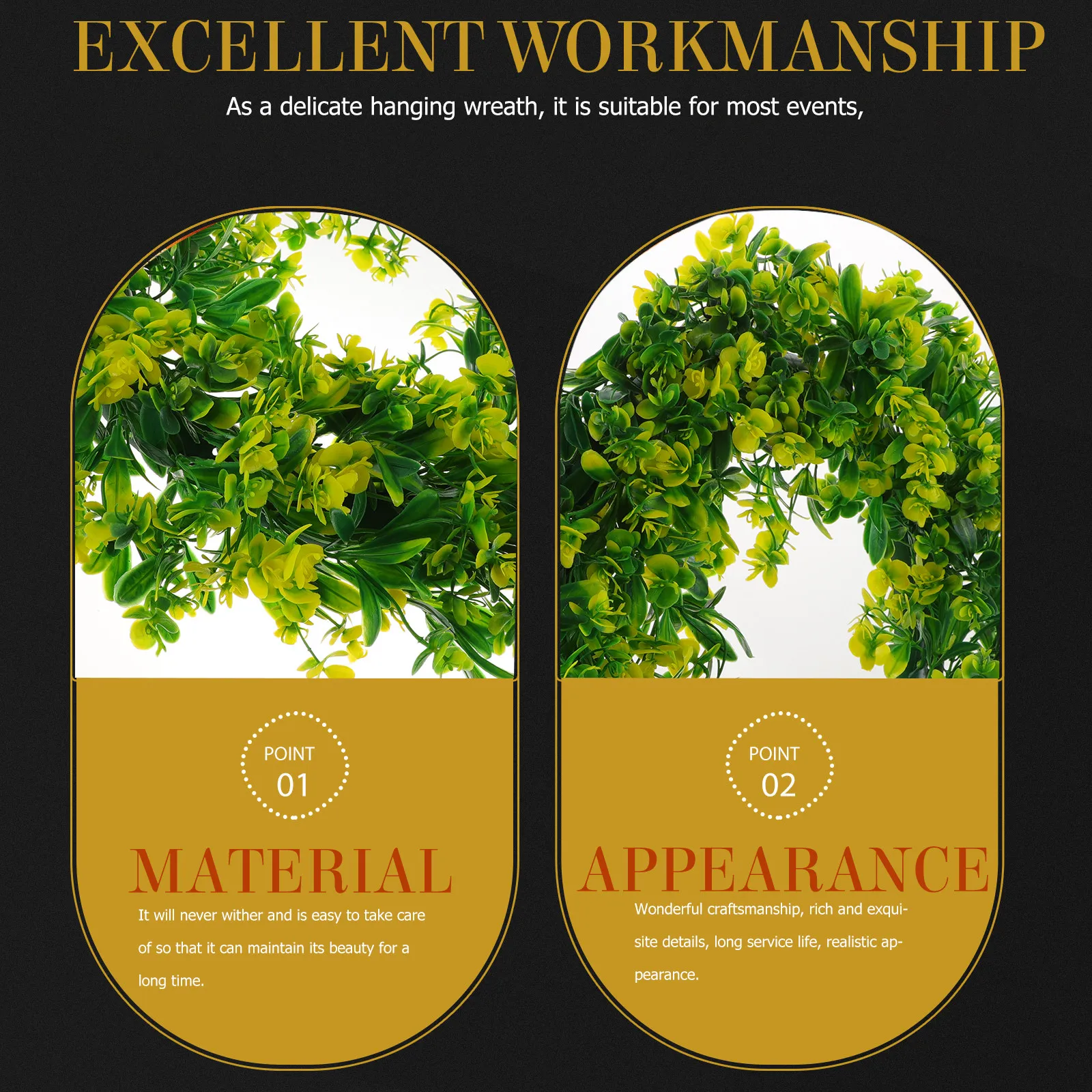 

Премиальный шелковый венок из орхидей фаленопсис для подвешивания на входную дверь, веранду, стену, для интерьера и экстерьера, праздничный сезонный декор