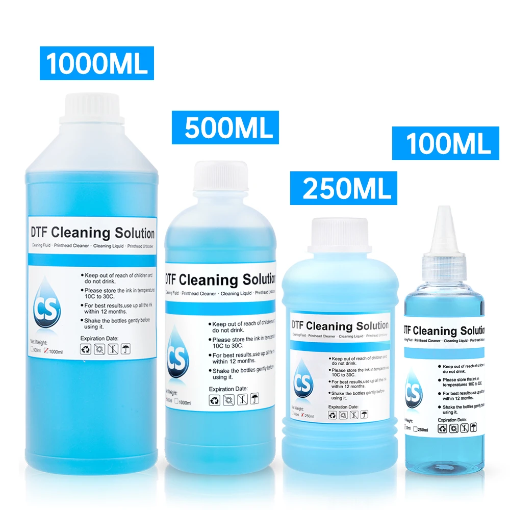 Strong DTF Cleaner DTF Cleaning Solution Liquid For Direct to Film Printer Printhead Tube Maintenance Kit (4 Capacity Options)