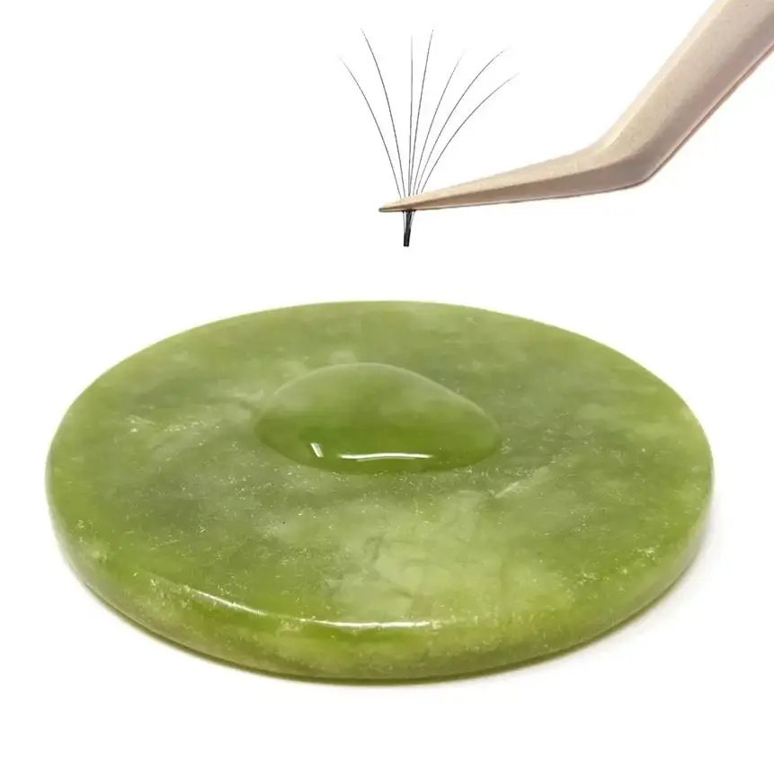 1-10pcs Natural  High Quality Jade stone slices Flakes Eyelash Extension Jade Slice Crystals