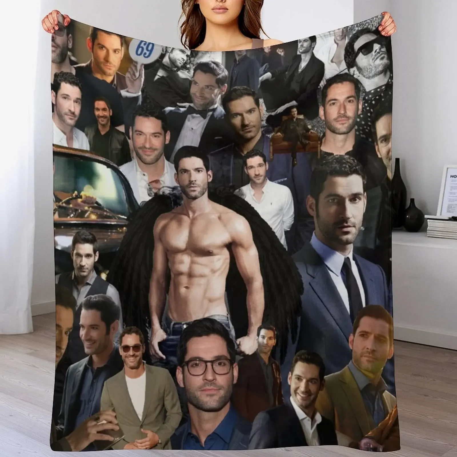 

Tom Ellis Throw Blanket christmas decoration manga valentine gift ideas Furry Blankets