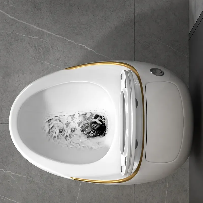 New Egg Shaped Toilet Gray Light Luxury Creative Siphon Water Saving Small Apartment Household Wholesale