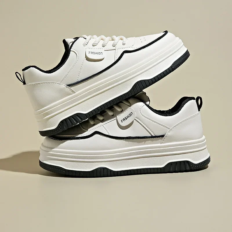 Women Casual Shoes  New Fashion Platform Outdoor Breathable White Running Thick Soled Casual Sports Vulcanized Shoes 2024