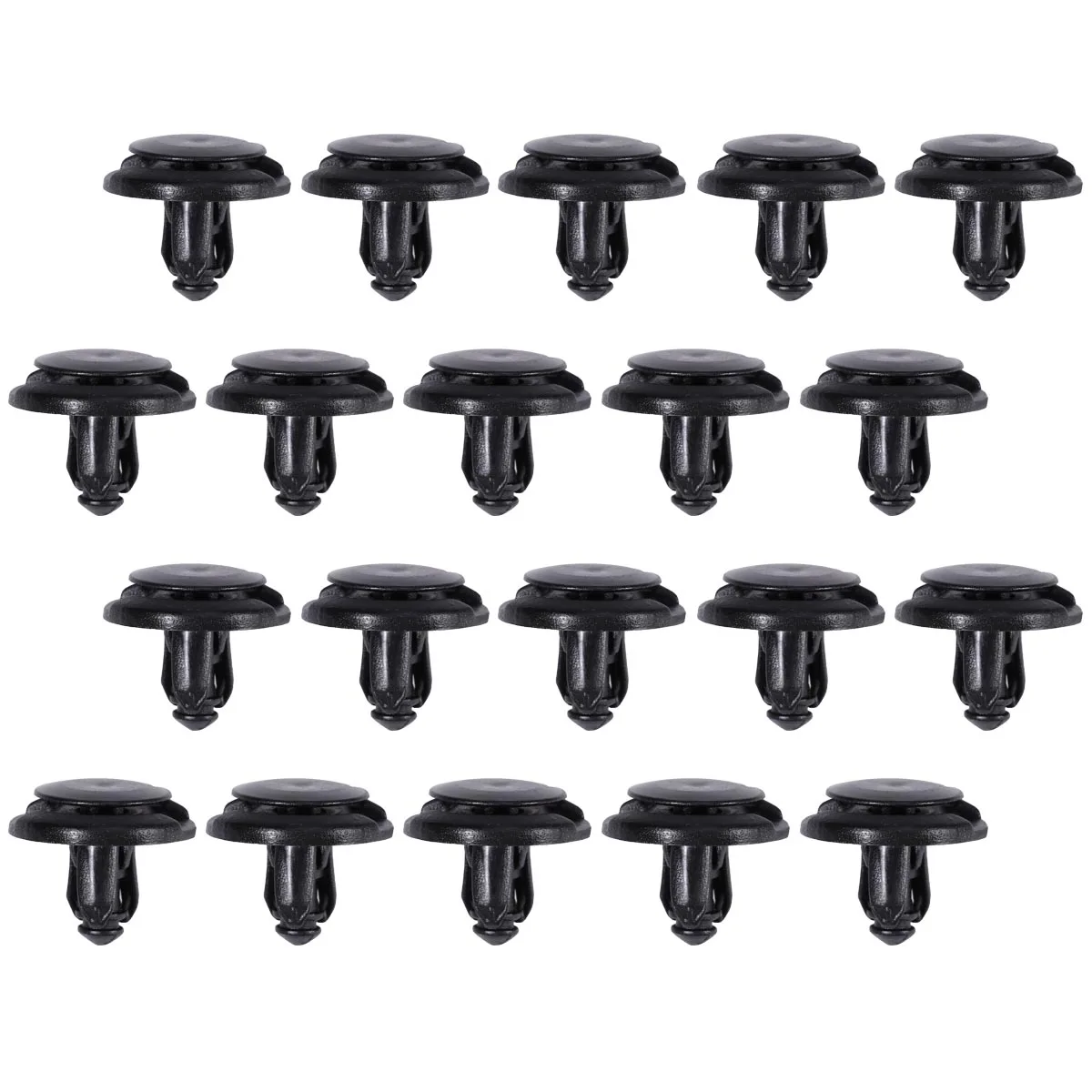 

20 Pcs Leaf Board Lining Rivet Fasteners Black Nylon 2x2x1cm Anti Wear Car Push Clips Auto Accessories for Cars Trucks