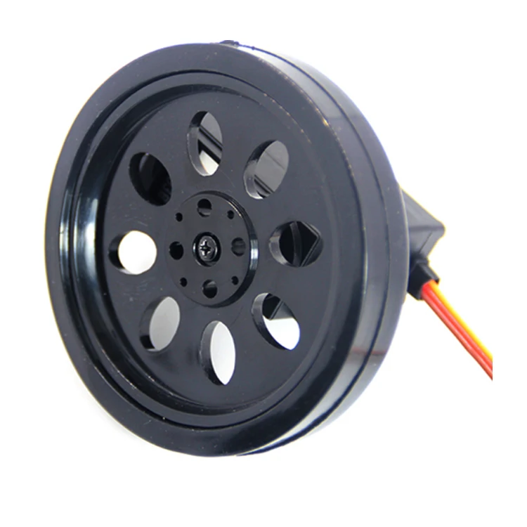 20PCS Plastic Black Servo Robot Wheel Fit Continuous Rotation Servo 25T Splines For Education DIY Robot Car Wheel