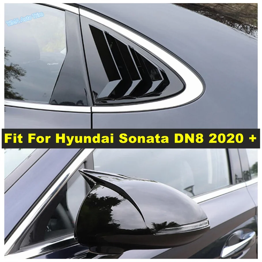 

ABS Door Side Rear Window Louver Rearview Mirror Cover Trim For Hyundai Sonata DN8 2020 - 2023 Plastic Car Exterior Accessories