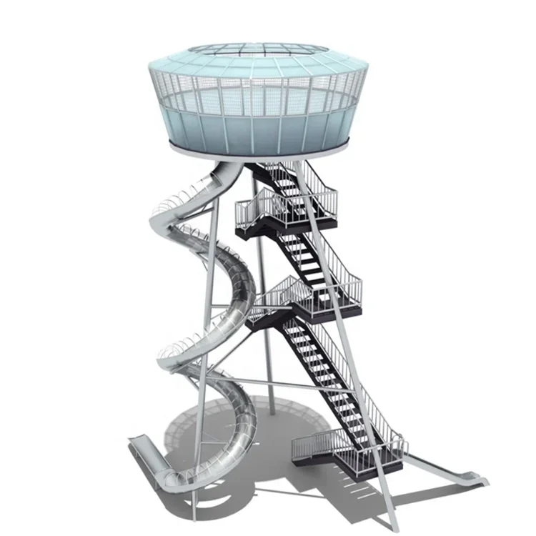 Custom Spiral Slide Equipment Playground Stainless Steel Pool Slide Spiral Tube Slide Stainless Steel