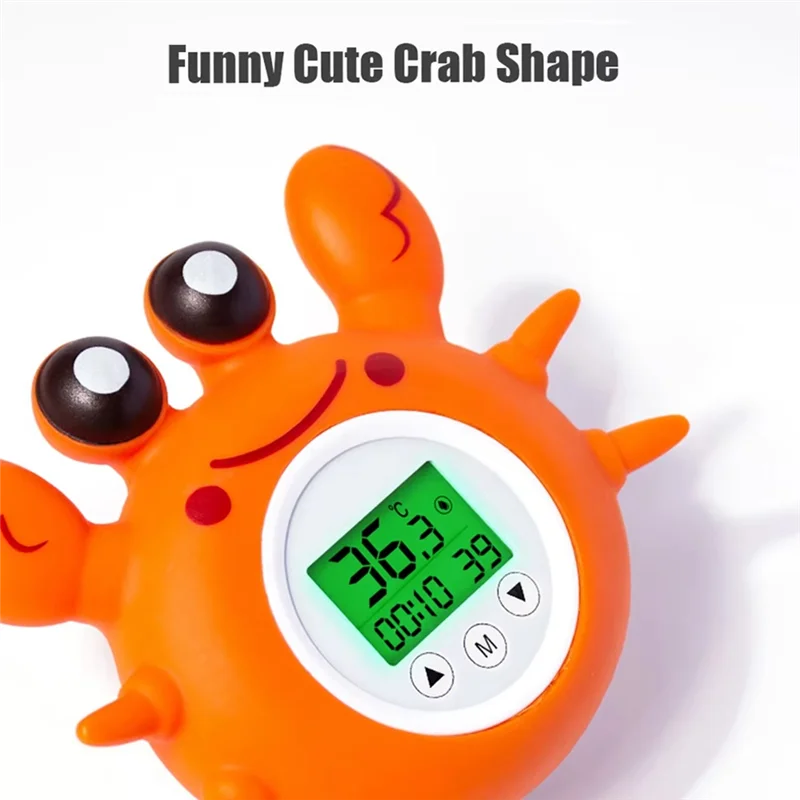 Termometro da bagno per bambini SQPP con display retroilluminato tricolore per temperatura ambiente Fahrenheit e Celsius Giocattolo da bagno galleggiante di sicurezza