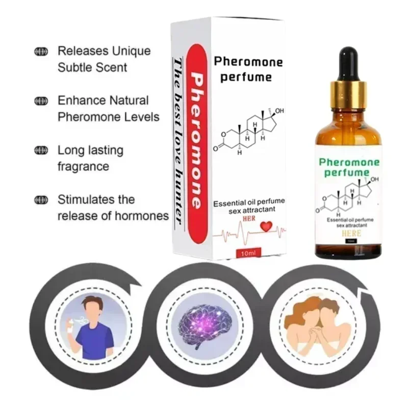 Стойкое парфюмерное эфирное масло с феромонами для женщин, чтобы привлекаться мужским ароматом, стимулирует флирт, страсть