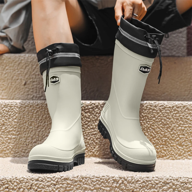 

Мужские водонепроницаемые нескользящие модные полусапоги для дождя, новые, стильные, для активного отдыха, легко чистятся