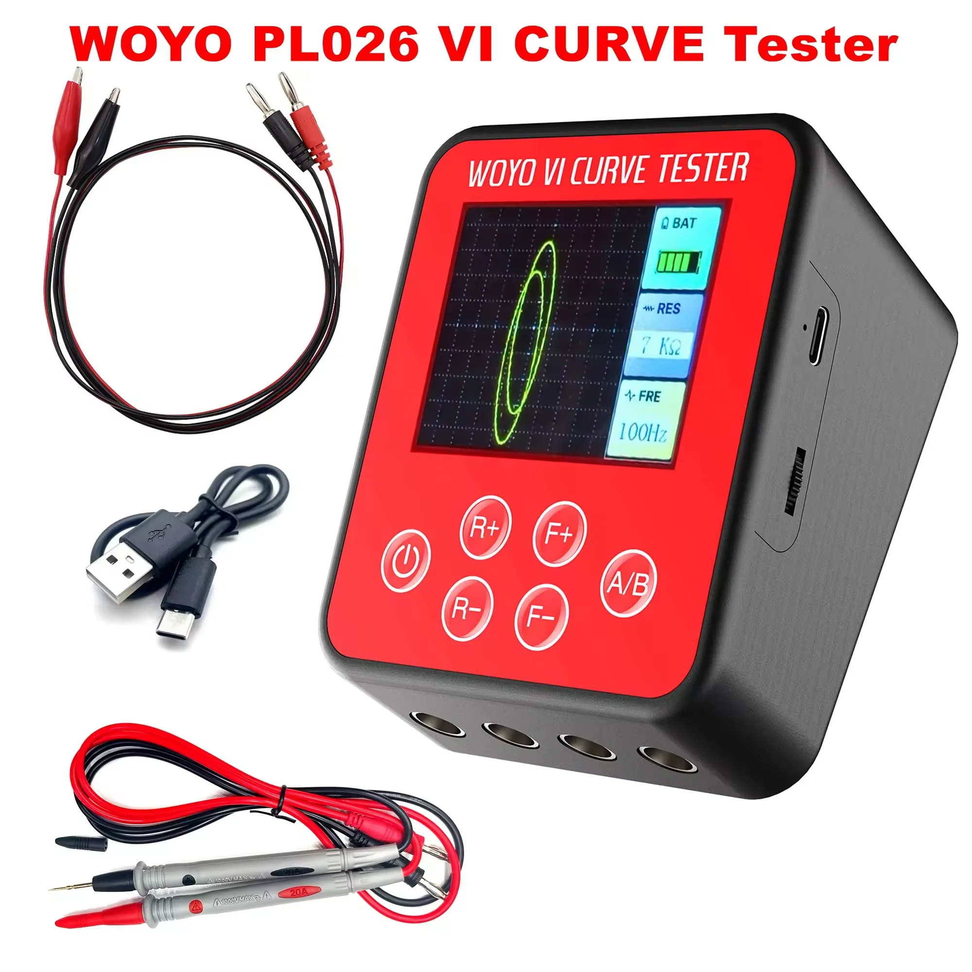 Newest Dual-Channel VI CURVE Tester with LCD Display, Portable Battery Power Mode, Capacitor/Transistor/Diodes Parts Detector