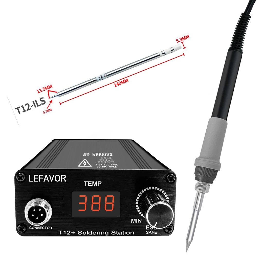 T12 75W digitaal soldeerboutstationTips Lassen Rework Station temperatuur verstelbare bediening microcontroller
