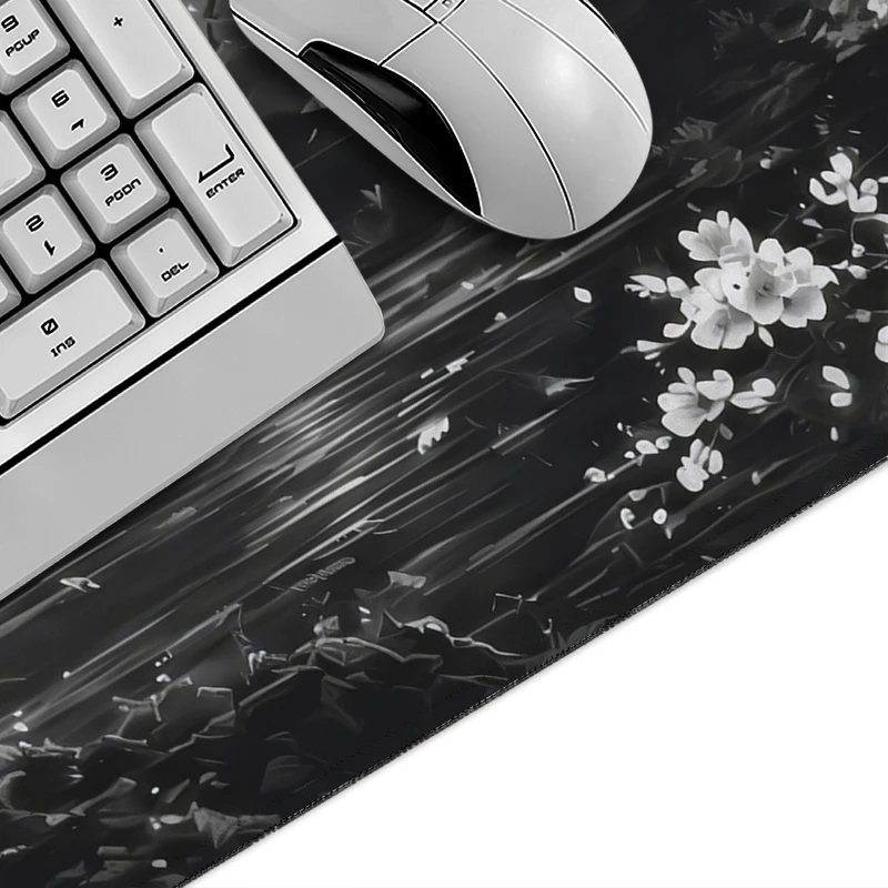 Black And Red Cherry Blossoms Mount Fuji Mouse Pad Gamer XL Computer New HD Mousepad XXL Non-Slip Soft Office Mouse Mats view 2