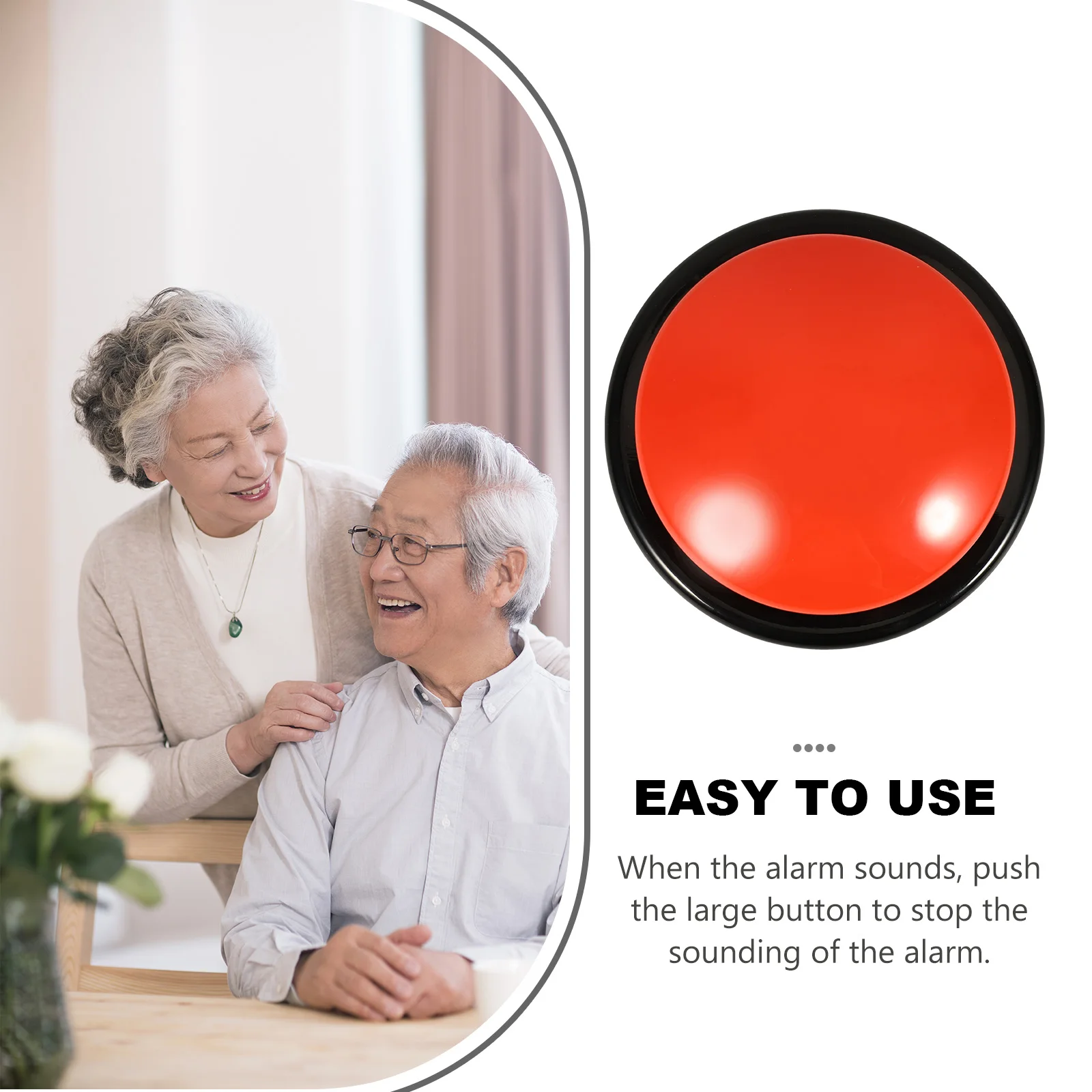 

Big Button Alarm Talking Clock for Blind Elderly Bedroom Desk Clock Reusable Safe Volume Control Time Date Weekday Adjustable