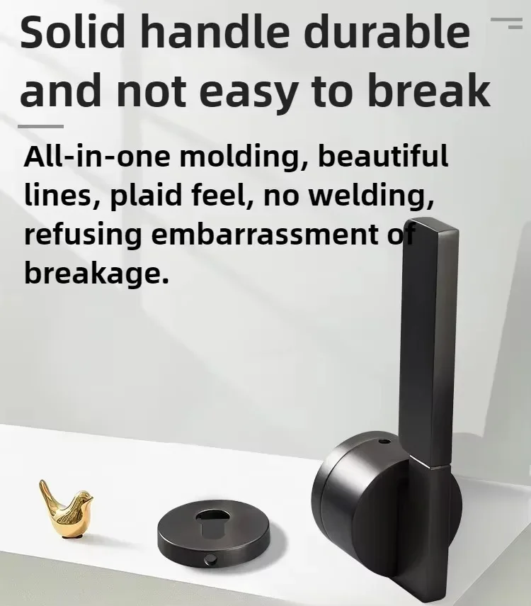 New Household Universal Door Handle Silent Door Lock Suitable for 35cm-45cm Doors Solid Handle Split Type Aluminum Alloy Door Lo