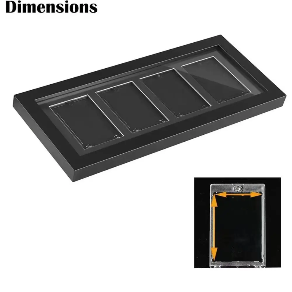 Gifts 4Grids Trading Cards Display Frame Wooden Wall Mounted Champion Card Rack Exhibits Collection Card Display Racks