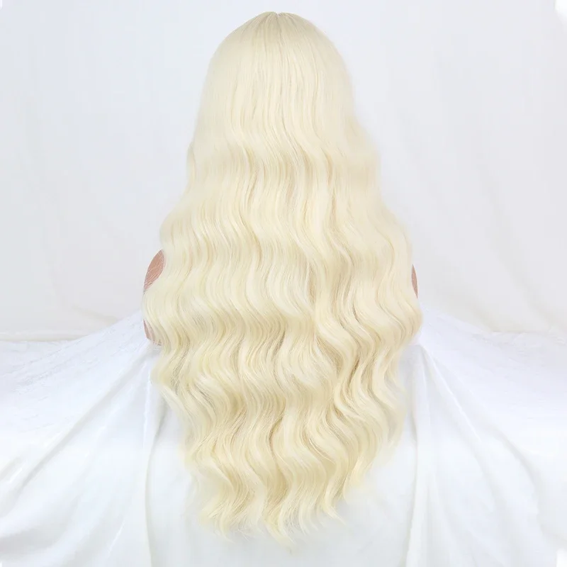 شعر مستعار اصطناعي طويل للنساء السمراوات ، شعر مستعار مموج أشقر ، أحمر ، أشقر ، بني اللون ، موجة طبيعية ، شعر مستعار يومي